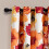 Leah Light Filtering Curtains Pair 52x63 Red Orange Floral 2