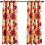 Leah Light Filtering Curtains Pair 52x63 Red Orange Floral 6