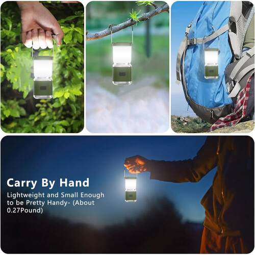 Genopladelig campinglygte, sammenklappelig, LED, 4-pak 1
