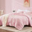 Full Size Comforter Set Soft Pink 3-Piece Prewashed 2
