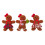 Ornamente Omuleț de Turtă Dulce 9,9 cm, pachet de 3 1