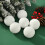 White foam Christmas ball ornaments, 6 pcs 1