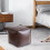 Faux Leather Ottoman Pouf – Waterproof Durable Indoor 5