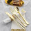 Pre-Rolled Gold Plastic Cutlery Set 75 pcs 4