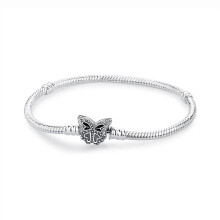 925 Sterling Silver Heart Charm Bracelet for Women Rose