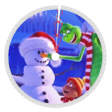 Grin-Ch Christmas Tree Skirt 36 Inch Rustic Holiday Decor