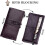 Women's leather vertical wallet RFID protection purple 6