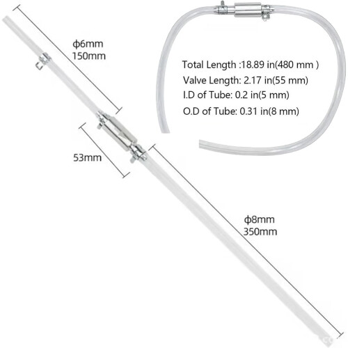 Brake Bleeder Hose with Check Valve 3 pcs 1