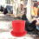 Red Plastic Poultry Feeder for Home Use 1 Unit 4