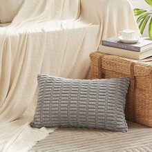 Clúdach Pillow Feirme Liath 12x20 orlach Corduroy