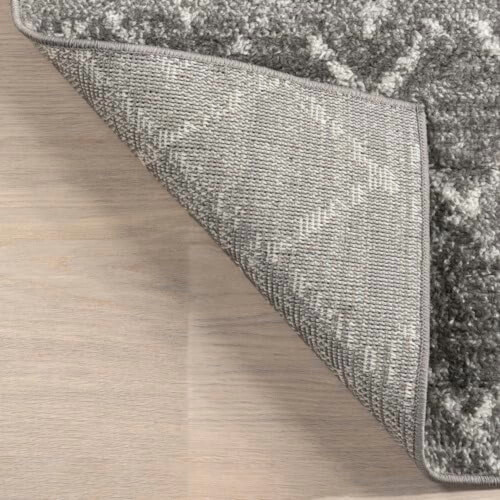 Moroccan Blythe area rug dark grey 2x6 ft 1