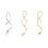 Spiral Threader Earrings 925 Sterling Silver Rose Gold 4