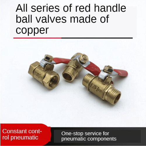 Brass Two-Way Pneumatic Ball Valve with BSP Threads 1
