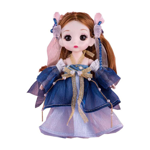 Chinese decorative doll silk dress movable joints 1