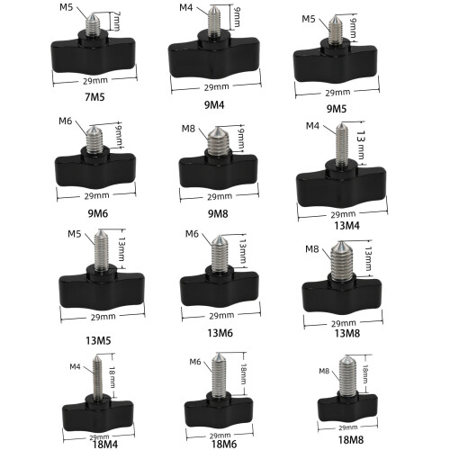 Edelstahl-Verriegelungsschrauben mit ergonomischem Griff, 10 Stück 2