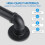 Black Galvanized Pipe Handrail 4 Ft Wall-Mount 4