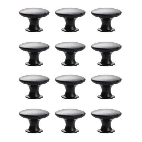 Stainless Steel Drawer Knobs Round 12 pcs
