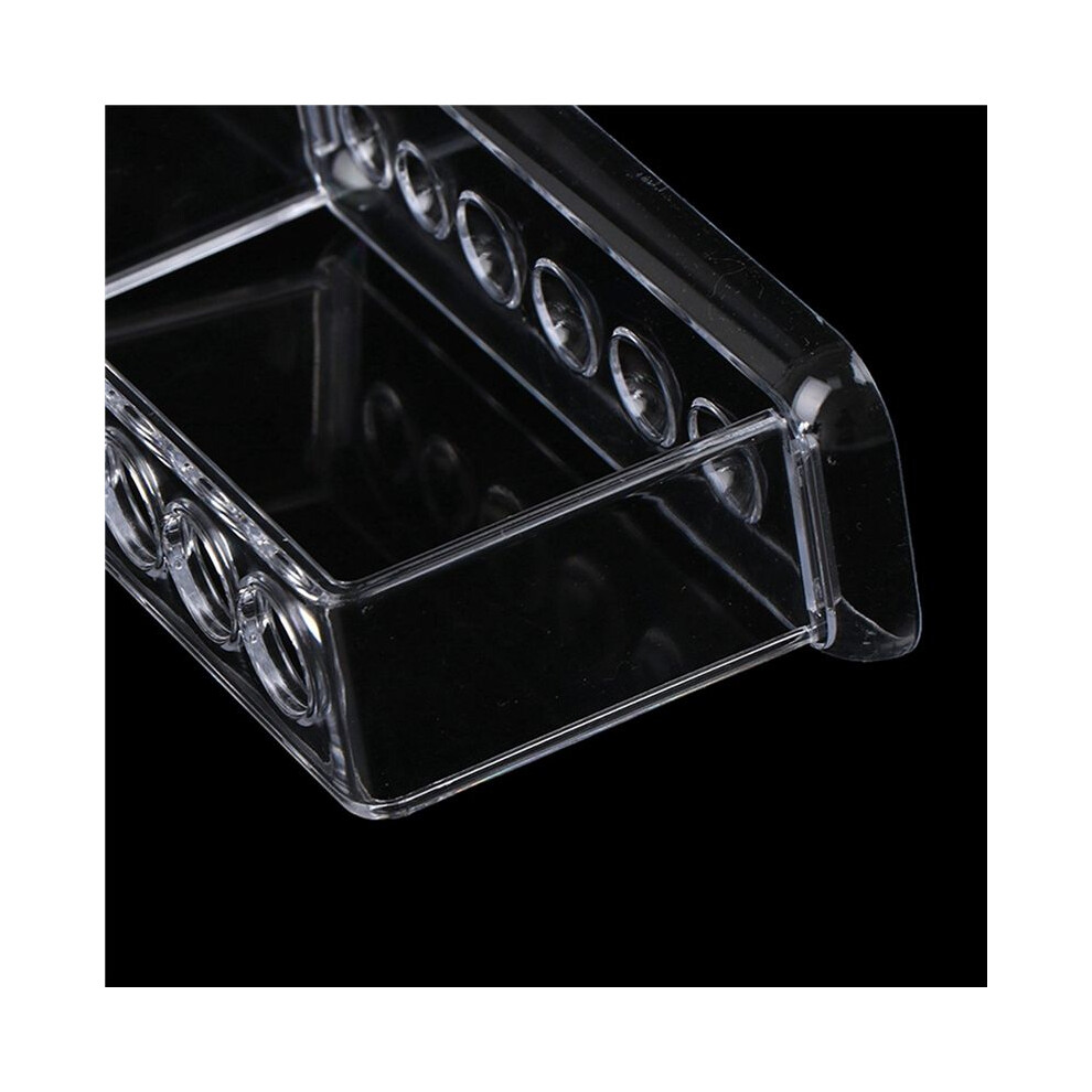 10X Plastic Clear Test Tube Rack 6 Holes Stand Lab Test Tube Stand Shelf School Supply Lab Equipment 16.7X8x3 Cm 6031076063099