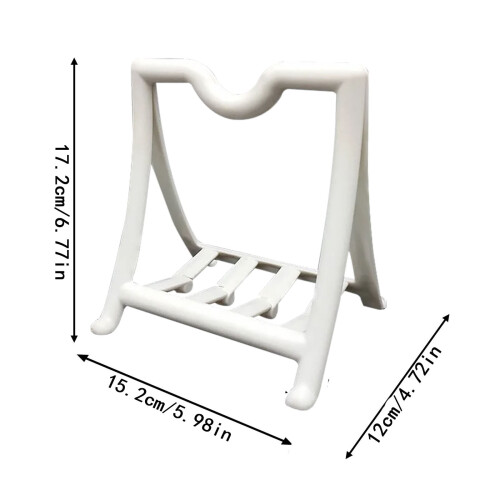 Witte, vrijstaande plastic toiletpapierhouder (1 stuk) 2