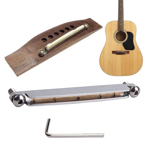 Acoustic Guitar Bridge Saddles Metal Adjustable 6-String 1