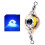 Isca de pesca tipo colher com LED e girador duplo (1 peça) 8