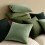Fodere per cuscini in velluto verde salvia, set da 2 pezzi, 24x24 pollici 4