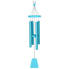 Outdoor metal wind chime sky blue four tube