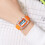Reloj digital unisex con esfera rectangular y resistencia al agua de 50 m. 4