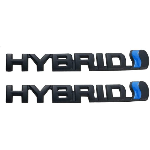 Hybridemblem3D-metalllogotypmärke2 st 2