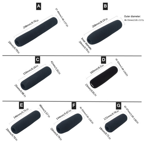 Bonnette anti-vent professionnelle en mousse pour microphone (1 unité) 1