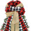 Christmas Tree Topper Bow Red Buffalo Plaid Large 1