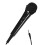 Microfono nero con filo per live streaming e podcasting. 4