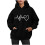 Women's Heart-Printed Zip-Up Hoodie Long Sleeve Pullover 3