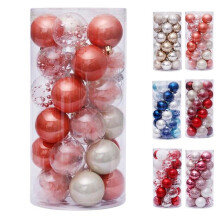 Staron white Christmas ornaments 60mm shatterproof 30 pcs
