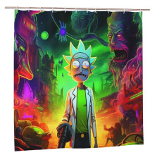 Rick and Morty Shower Curtain Waterproof 72x72 in