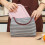 Borsa termica isolante verde per il pranzo bento, impermeabile e riutilizzabile. 8
