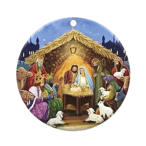 Vintage Weihnachtskrippenfigur aus Holz, Jesus, 1 Stück