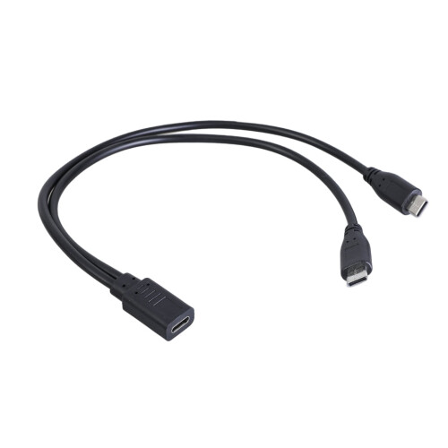 Typ-C-Buchse auf zwei Typ-C-Stecker Ladeverteiler 5V 3A 2
