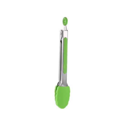 Pinça de cozinha Zeceouar em aço inoxidável com silicone, 30 cm (12 polegadas)