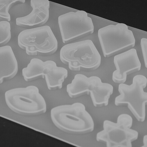 Silikonform for smykkelaging med hjerter og stjerner 2