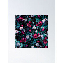 Decoración de arte moderno, estampado floral abstracto, 1 pieza.