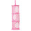 Foldable Hanging Mesh Toy Storage Net Rose Red3-Compartment 1