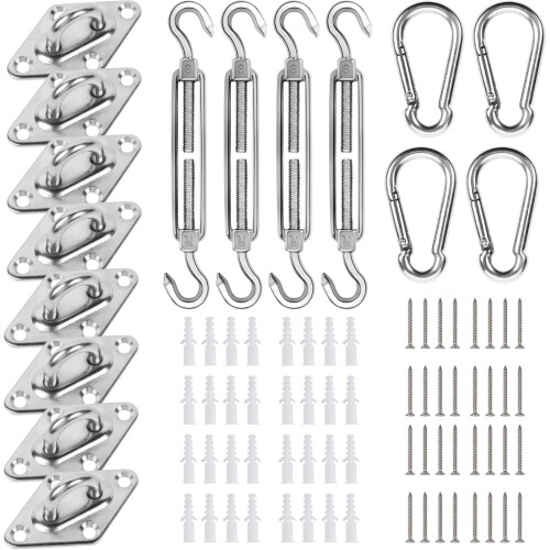 Kit de fixation pour auvent M6 en acier inoxydable (32 pièces)