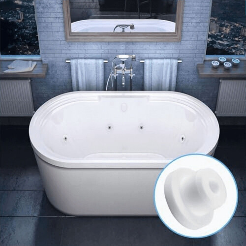 Silicone Bathtub Jet Covers White 24PCS 12–23mm 2