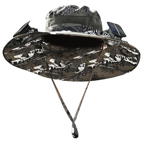 Solar Fan Hat with2Fans, Wide Brim UPF50+ Sun Hat 1