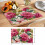 Tischsets mit rotem Blumenmuster, Leinenstruktur, 4er-Pack 6