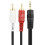 Cable adaptador estéreo de 3,5 mm a 2RCA macho a macho 8