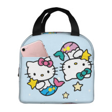 Borsa termica riutilizzabile impermeabile Hello Kitty per il pranzo (1 pezzo)