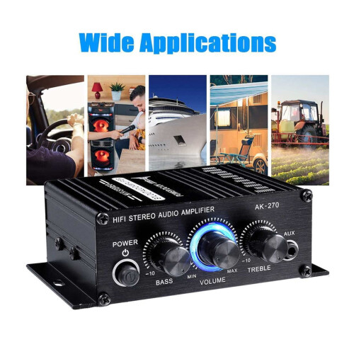 AK170/270/370/380Hi-Fi Στερεοφωνικός Ενισχυτής Ισχύος Κλάσης D800W 1