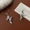 Collana con ciondolo a croce e serpente in argento sterling 925 4